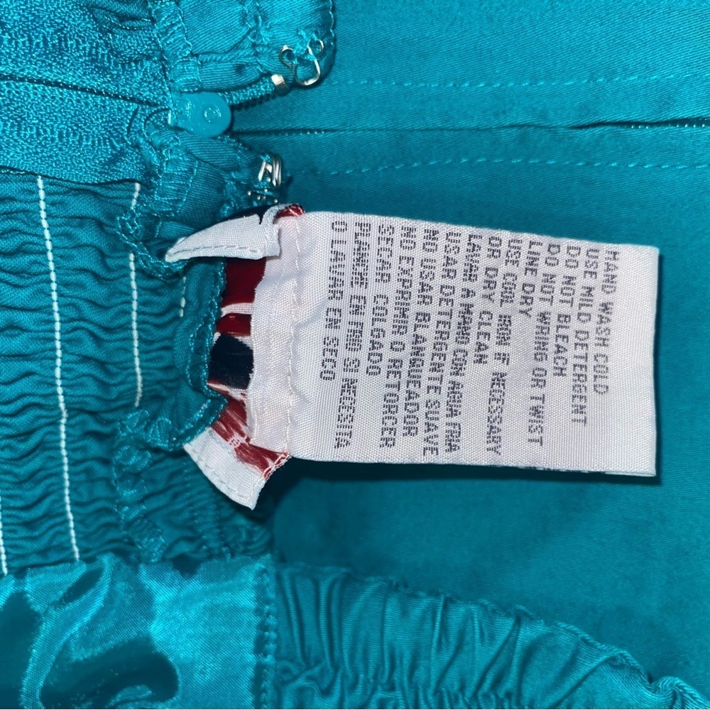 Vintage R&K Originals Teal Dress Size 10 - Picture 6 of 8